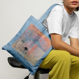 shopper con manico, grafica Monet divertente