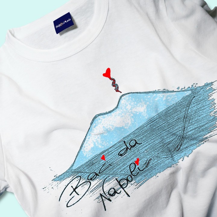 Maglietta mezza manica, t-shirt in cotone con stampa originale di Napolimania