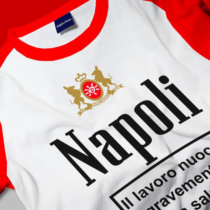 T-shirt cotone marlboro, fatta simile al pacchetto di sigarette