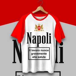 T-shirt cotone marlboro, fatta simile al pacchetto di sigarette