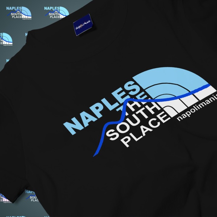 T-shirt maglietta a mezza manica con scritta Napoli