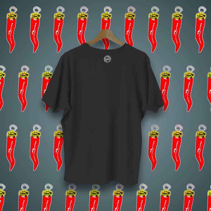 T-shirt maglietta nera con corno napoletano Souvenir Napoli - T-shirt