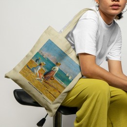 shopper con manico, grafica Renoir divertente