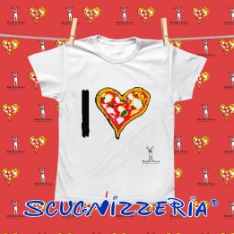 T-shirt bambino I love pizza|Napolimania