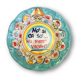 Souvenir Napoli, Piatto fondo in ceramica - Vacant | Napolimania