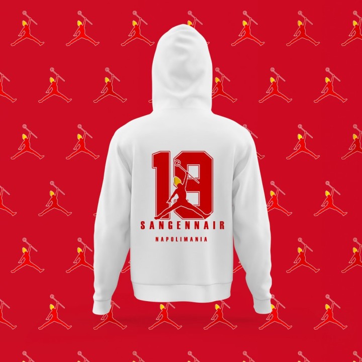 Felpa con cappuccio dedicata a San Gennaro con grafica