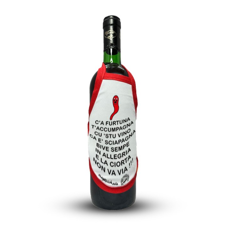 Bavetto  per bottiglia di vino divertente Napolimania