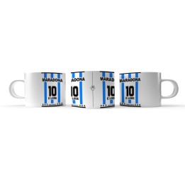 Tazzinaesclusiva Napolimania in ceramica con scritta 10&lode dedicata a Maradona