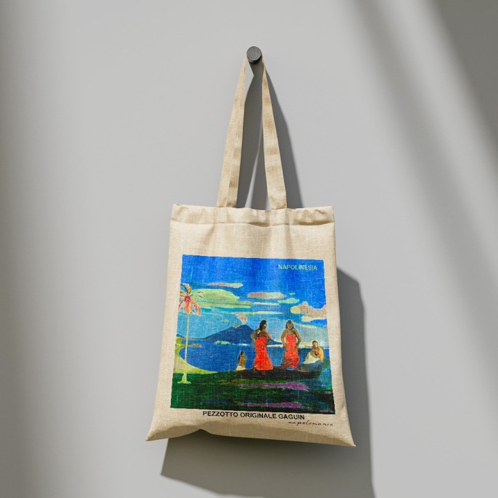 shopper con manico, grafica Gauguin Napolinesia
