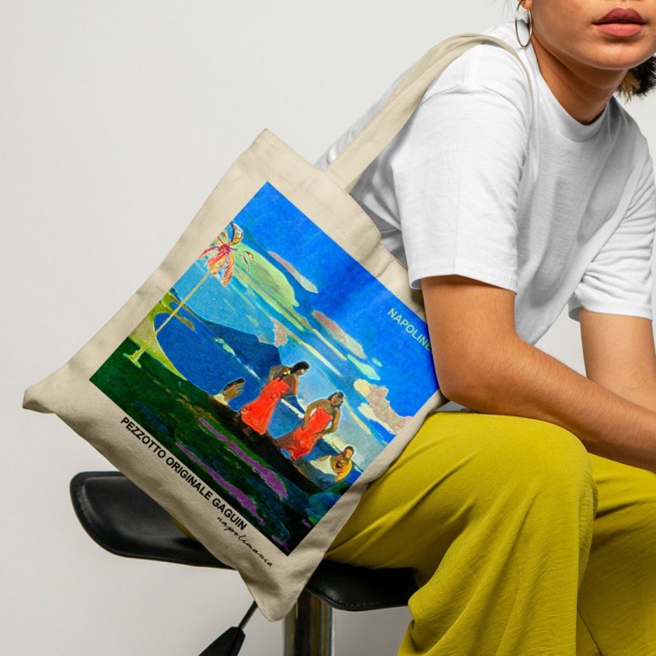 shopper con manico, grafica Gauguin Napolinesia