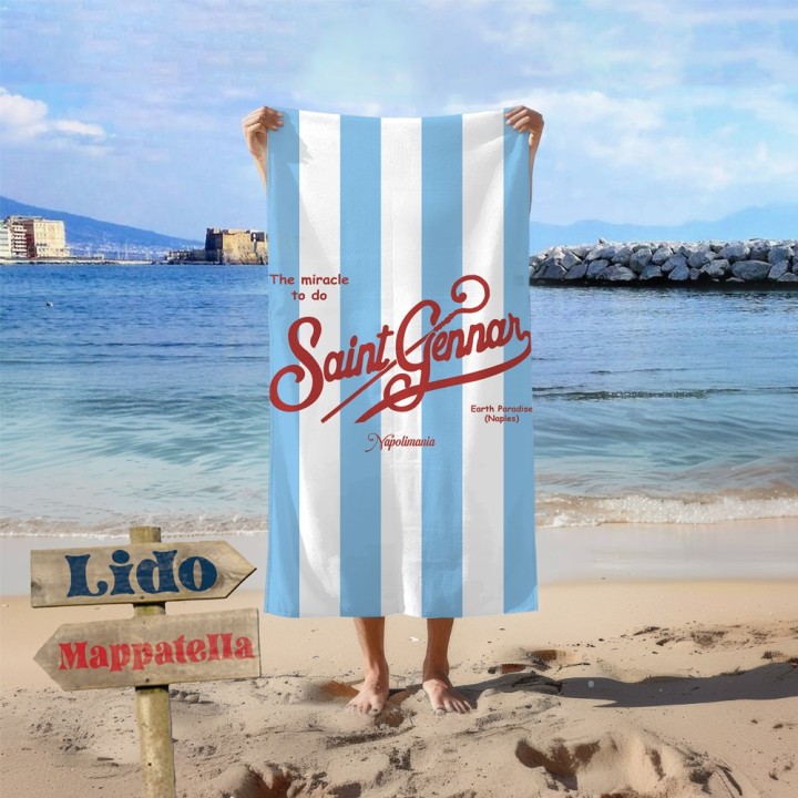 I nuovi teli mare di Napolimania Saint Gennar con lettering Saint Barth