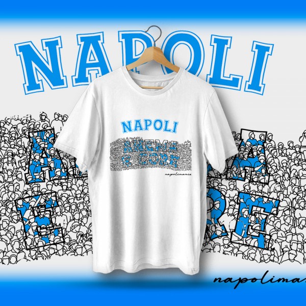 Anema e core t-shirt tifoso del Napoli