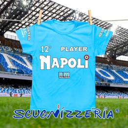 T-shirt baby "12° Player": il Napoli ha un eroe in più. Sei tu.