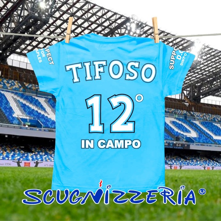 T-shirt baby "12° Player": il Napoli ha un eroe in più. Sei tu.