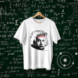T-shirt maglietta a mezza manica con scritta stong e genio