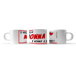 Tazzina esclusiva Napolimania in ceramica con scritta dedicata alla nonna