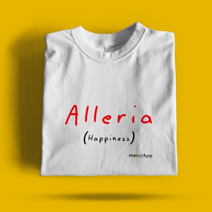 T-Shirt “Alleria (Happiness)” | Maglietta Napoletana Ironica – Napolimania
