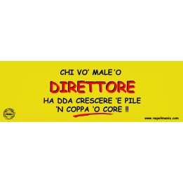 Targa divertente "Chi vò male 'o direttore..." | Napolimania