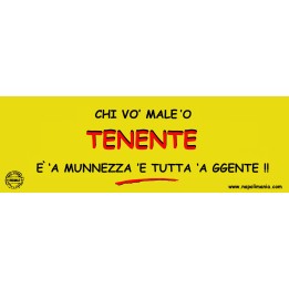 Targa divertente "Chi vò male d'o tenente..." | Napolimania