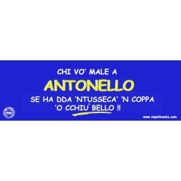 Targa divertente "Pe' chi vò 'o male d'Antonello..." | Napolimania