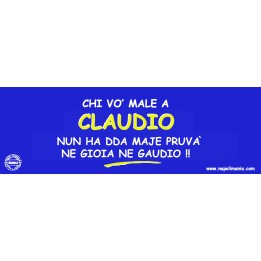 Targa divertente "Chi a Claudio vò male..." | Napolimania