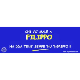 Targa divertente "Chi vò male a Filippo..." | Napolimania