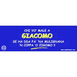 Targa divertente "Chi vò male a Giacumino..." | Napolimania