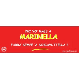 Targa divertente "Chi vò male a Marinella..." | Napolimania