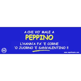 Targa divertente "Chi vò male a Peppino..." | Napolimania